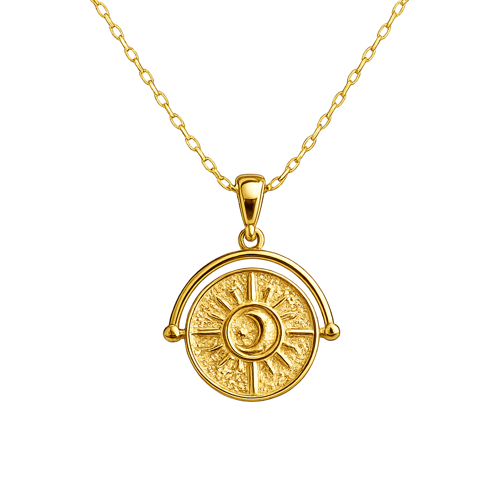 Helios & Selene Gold Pendant