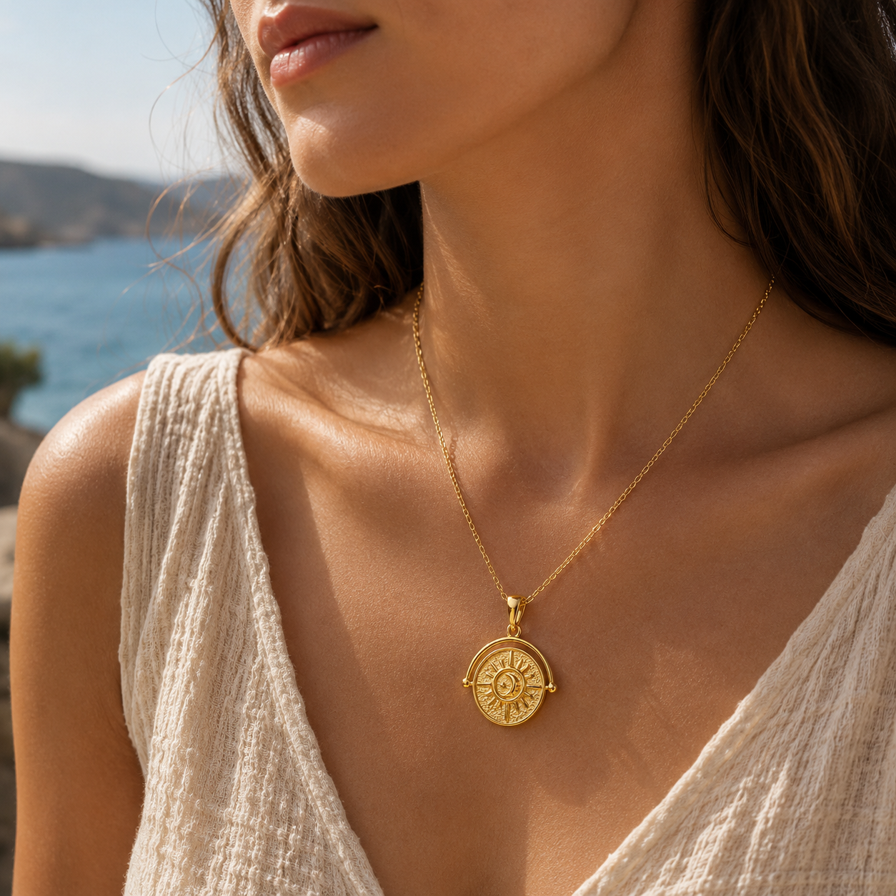 Helios & Selene Gold Necklace
